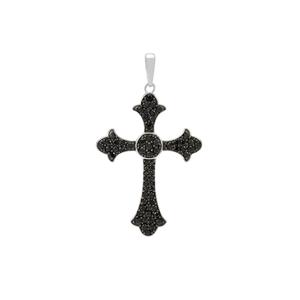 4.35cts Black Spinel Sterling Silver Pendant 