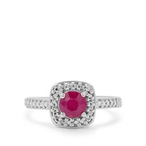 Kenyan Ruby Ring in Sterling Silver 1.03cts