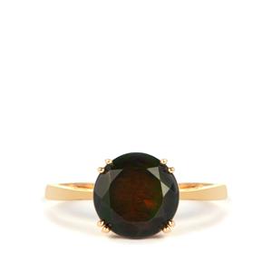 Ethiopian Midnight Opal Ring in 9K Gold 1.75cts
