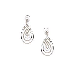 1ct Diamond Sterling Silver Earrings