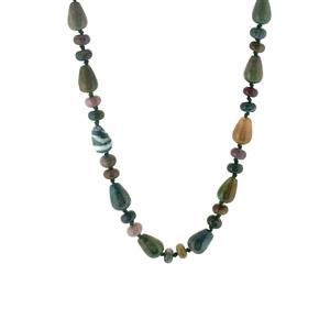 Alashan Agate Necklace in Sterling Silver 220cts