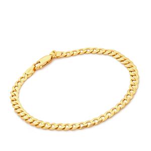 8'' Altro Curb Gold Plated Sterling Silver Bracelet 6.30g