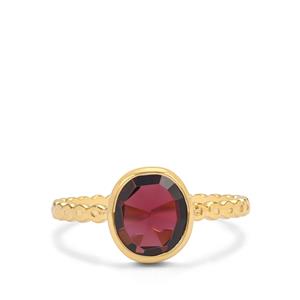 Thalia 2.25cts Garnet Gold Plated Ring 