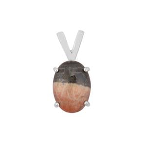 British Barite Pendant in Sterling Silver 14cts
