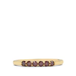 1/4ct Purple Diamonds 9K Gold Ring 