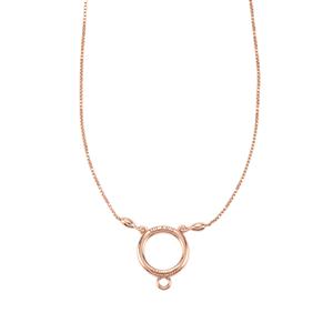 Milano Charm Necklace in Rose Gold Plated Sterling Silver