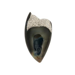 82.40 cts Agate Platinum Plated Drusy