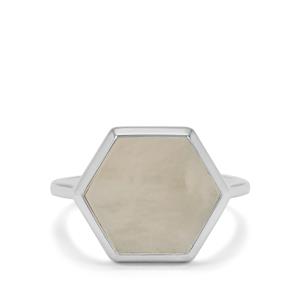 Mother of Pearl Sterling Silver Ring (12mm)