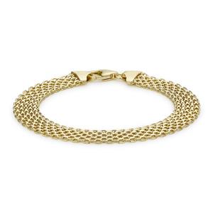 Woven Wide Bracelet in 9K Gold 19cm/7.5'