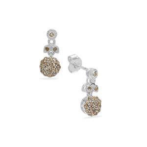Victorian Rose Cut Diamond Earrings 2/3ct