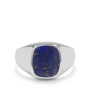 6ct Sar-i-Sang Lapis Lazuli Sterling Silver Calian Ring