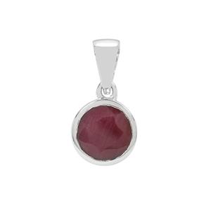 2.55ct Ruby Sterling Silver Pendant