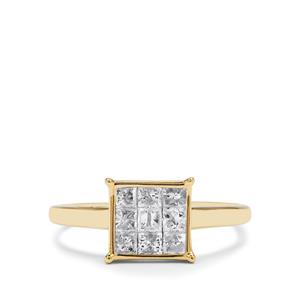 3/4ct GH Diamonds 9K Gold Ring