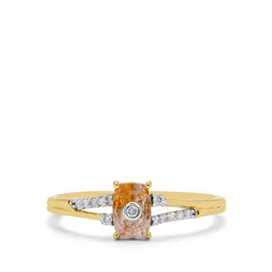 Lehrer TorusRing Montana Sapphire & Diamond 18K Gold Ring MTGW 0.50ct
