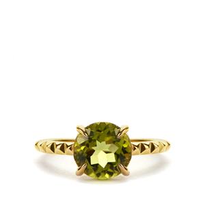 Red Dragon Peridot Ring in 9K Gold 2.98cts