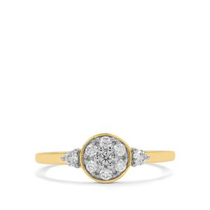 1/4ct Flawless Diamonds 9K Gold Tomas Rae Ring
