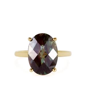 4.96ct Green Andesine 9K Gold Ring