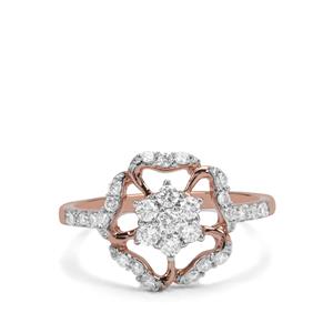 1/2ct Argyle Diamond 9K Rose Gold Ring 