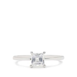 0.65cts White Topaz Sterling Silver Ring 