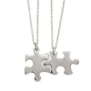 'The Elegance Jigsaw' Necklaces in Sterling Silver