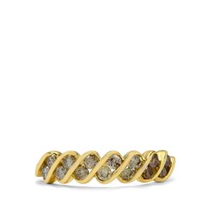 1/2ct Natural Ombre Diamonds 9K Gold Ring 
