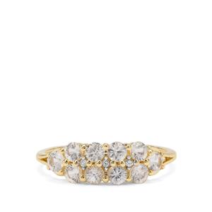 1.13ct Ceylon White Sapphire 9K Gold Ring