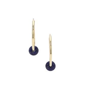 Sar-i-Sang Lapis Lazuli Earrings in Gold Plated Sterling Silver 8.89cts