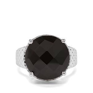 10ct Black Spinel Sterling Silver Ring
