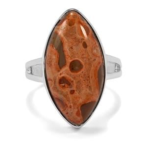 12.15ct Mexican Jasper Sterling Silver Aryonna Ring