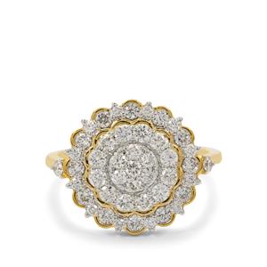 1ct Diamond 18K Gold Lorique Ring 
