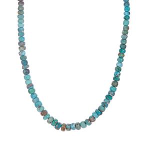 Cochise Turquoise Gradated Necklace in Sterling Silver 100cts