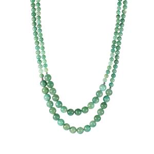  350.85ct Amazonite Sterling Silver Necklace 