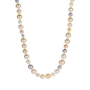 Akoya Cultured Pearl Necklace in Sterling Silver 