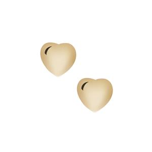 Gold Plated Sterling SIlver Heart Earrings 0.80g
