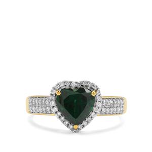 Tsavorite Garnet & Diamond 18K Gold Lorique Ring MTGW 2.10cts