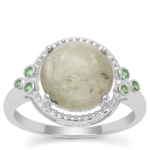Menderes Diaspore Ring with Tsavorite Garnet in Sterling Silver 4.37cts