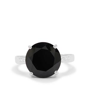 7.75ct Black Spinel Sterling Silver Ring 
