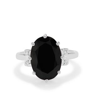 7.55ct Black Spinel Sterling Silver Ring