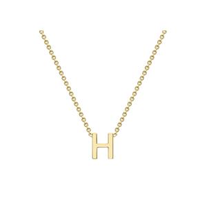 Letter 'H' Necklace  in 9K Gold 43cm/17'