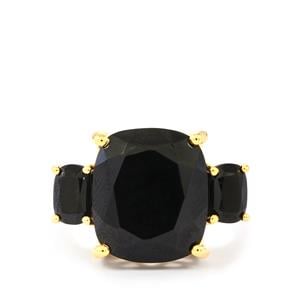 11.50ct Black Spinel Two Tone Midas Ring