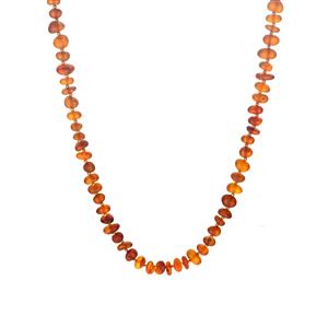 Baltic Cognac Amber Gold Tone Sterling Silver Necklace