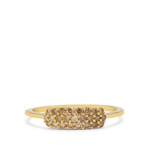 1/3ct Ombre Champagne Diamonds 9K Gold Ring