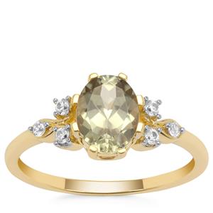 Csarite® Ring with White Zircon in 9K Gold 1.45cts