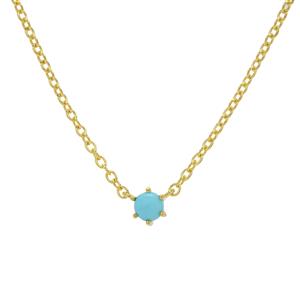 Sleeping Beauty Turquoise Necklace in Gold Plated Sterling Silver 0.25ct