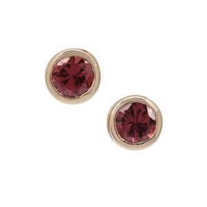 Umba Valley Red Zircon Earrings in 9K Gold 3.95cts