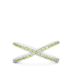 0.59ct Peridot Sterling Silver Ring