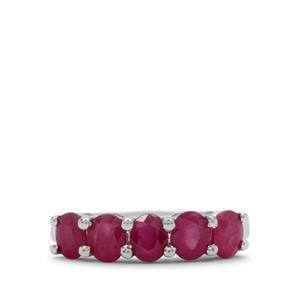 Kenyan Ruby Ring in Sterling Silver 2.45cts