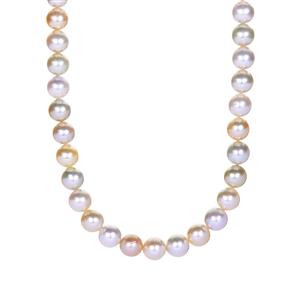 Ombre Golden And White South Sea Pearl Necklace 8.50mm