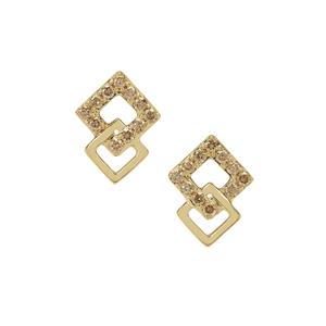 1/3ct Champagne Argyle Diamonds 9K Gold Earrings 