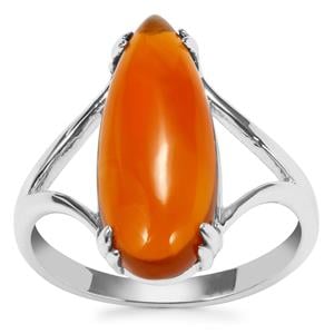 American Fire Opal Ring in Sterling Silver 4.58cts
